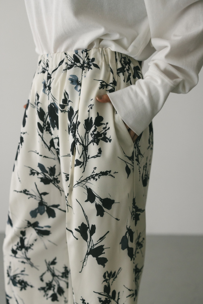 フラワープリントリラックスパンツ 詳細画像 WHT 5