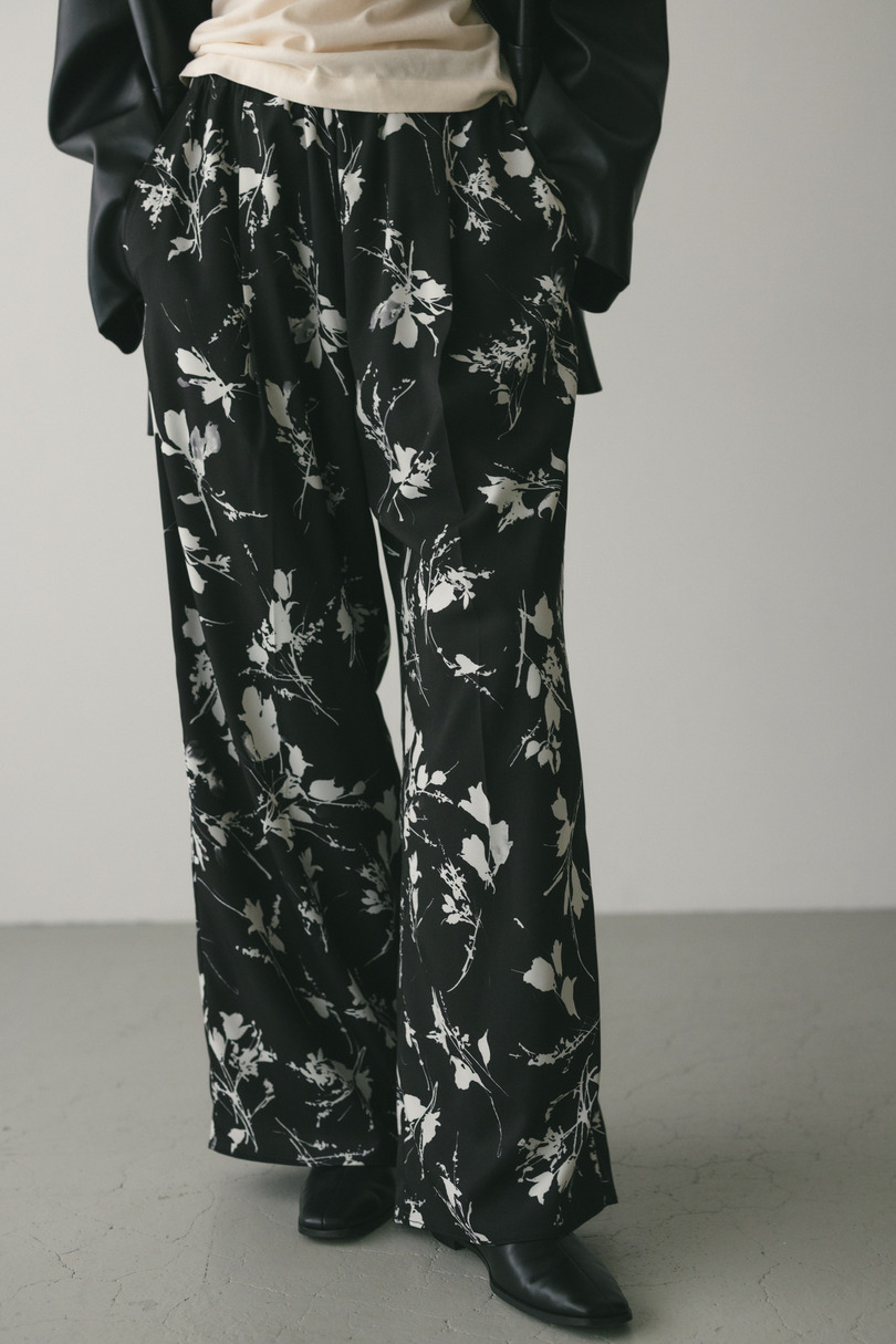 フラワープリントリラックスパンツ 詳細画像 BLK 3