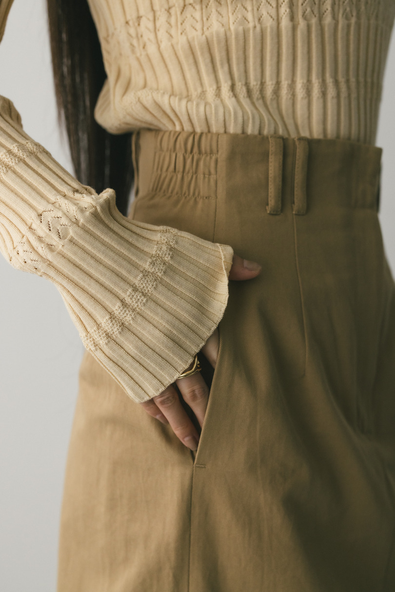 ヘムギャザーチノスカート 詳細画像 BEG 5