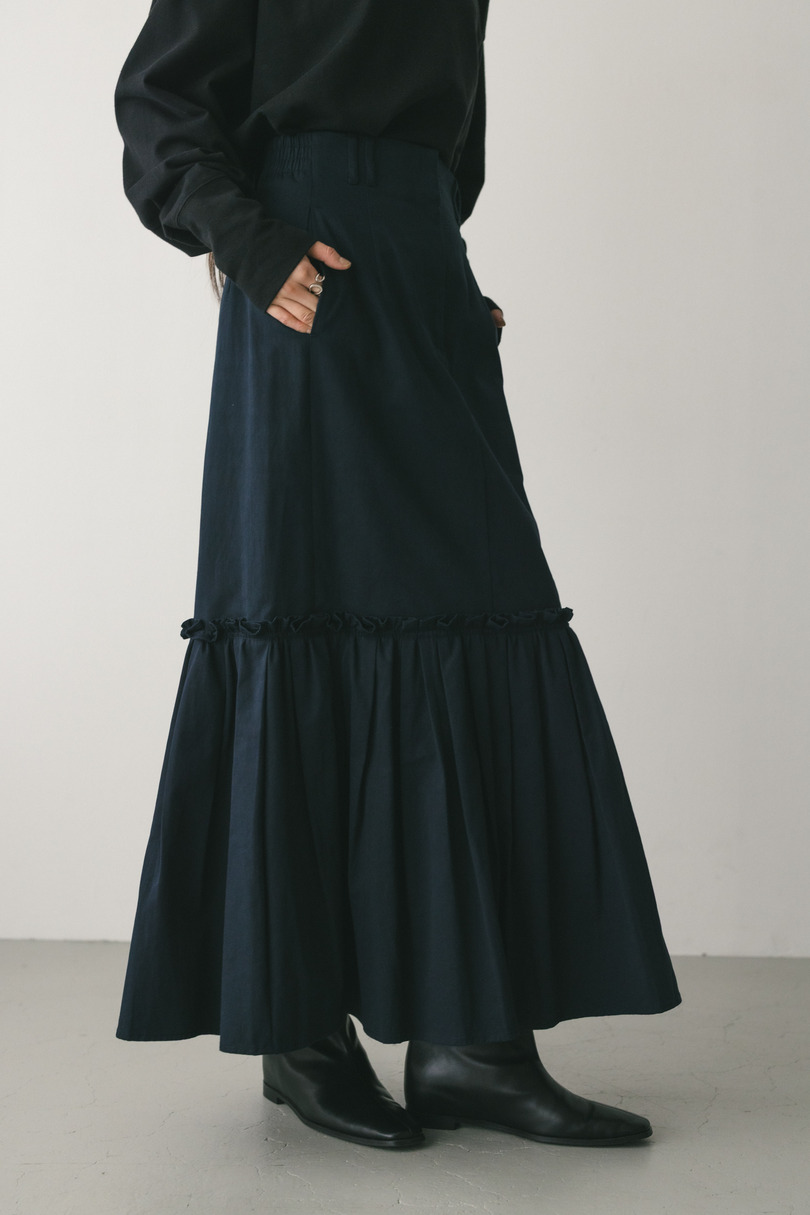 ヘムギャザーチノスカート 詳細画像 NVY 3