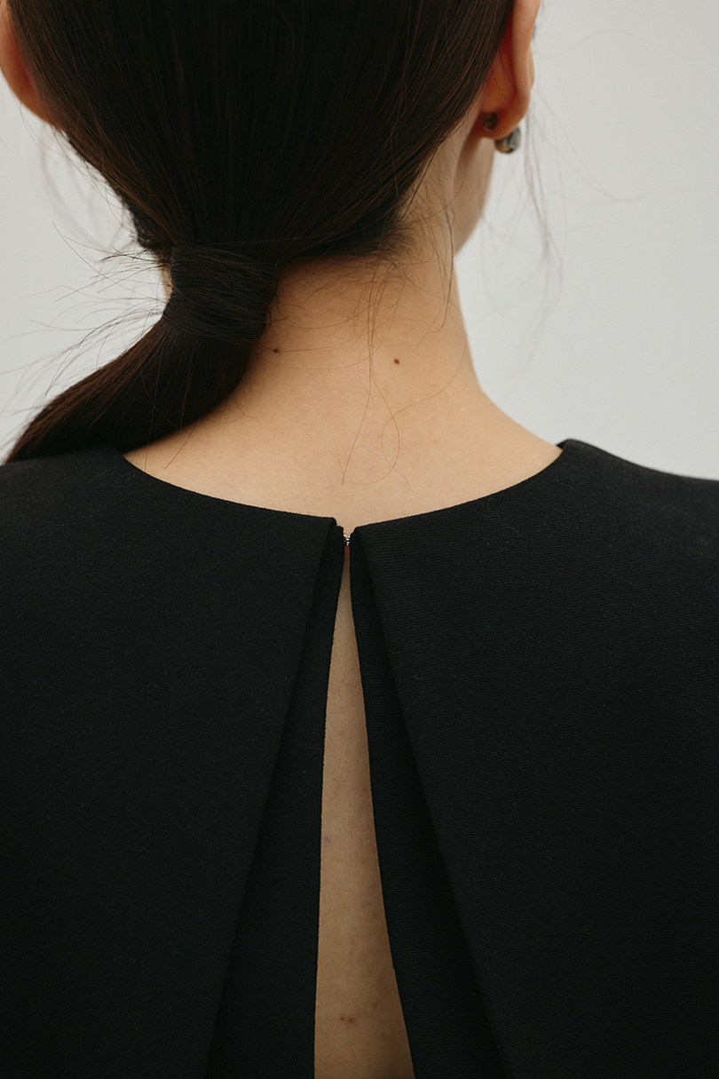 リネンミックスボクシーワンピース 詳細画像 BLK 15