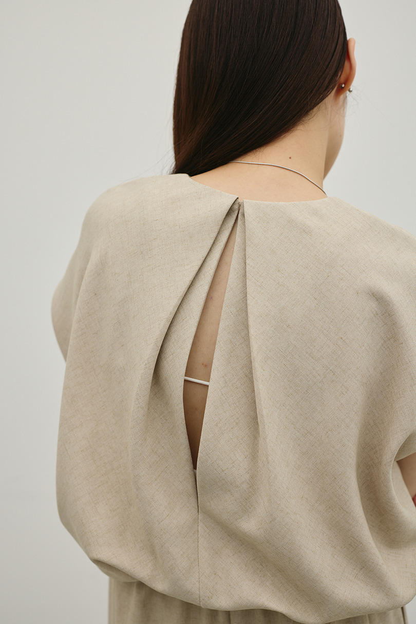 リネンミックスボクシーワンピース 詳細画像 BEG 14