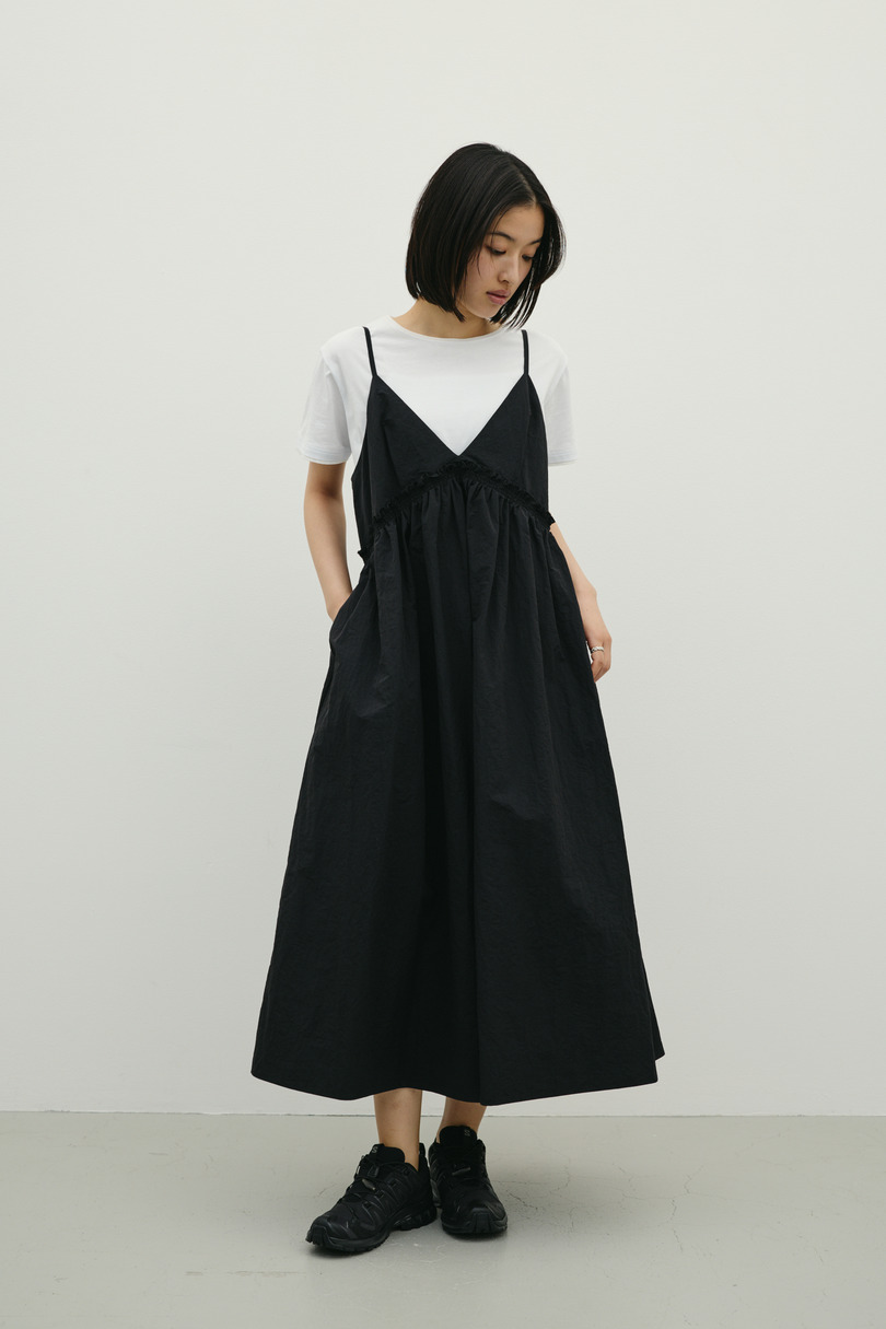ギャザーVキャミワンピース 詳細画像 BLK 3