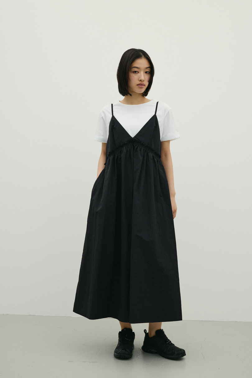 ギャザーVキャミワンピース 詳細画像 BLK 4