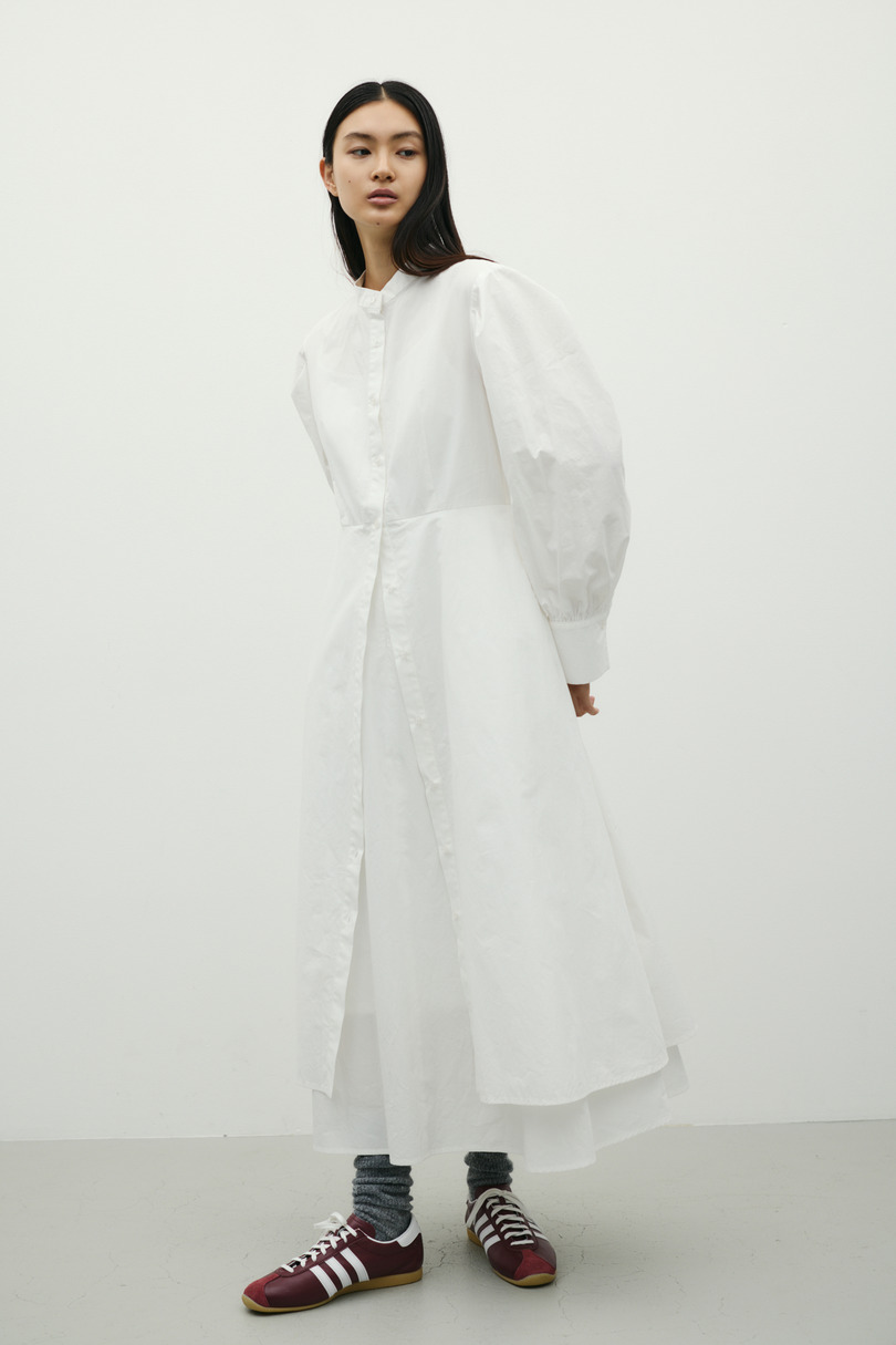 レイヤードシャツワンピース