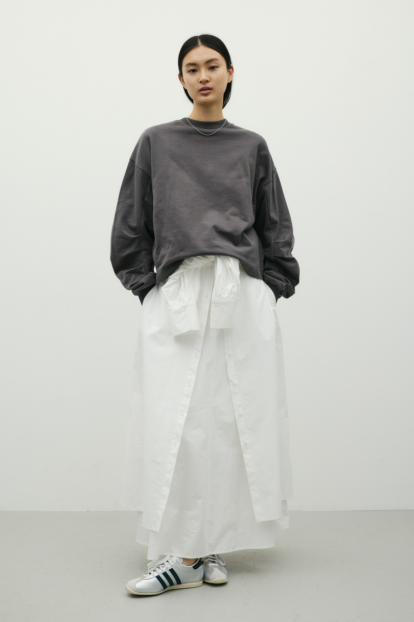 レイヤードシャツワンピース 詳細画像 WHT 5