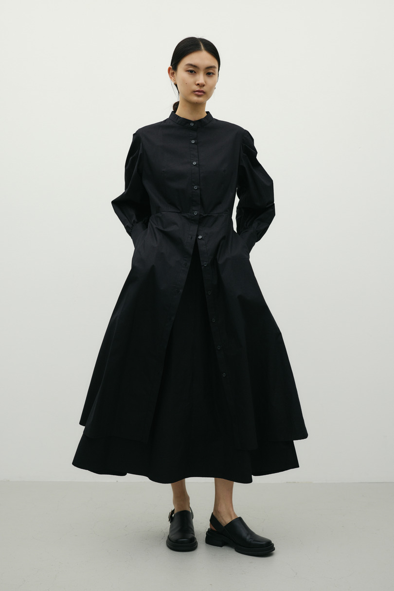 レイヤードシャツワンピース