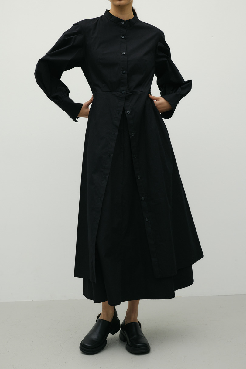 レイヤードシャツワンピース 詳細画像 BLK 4