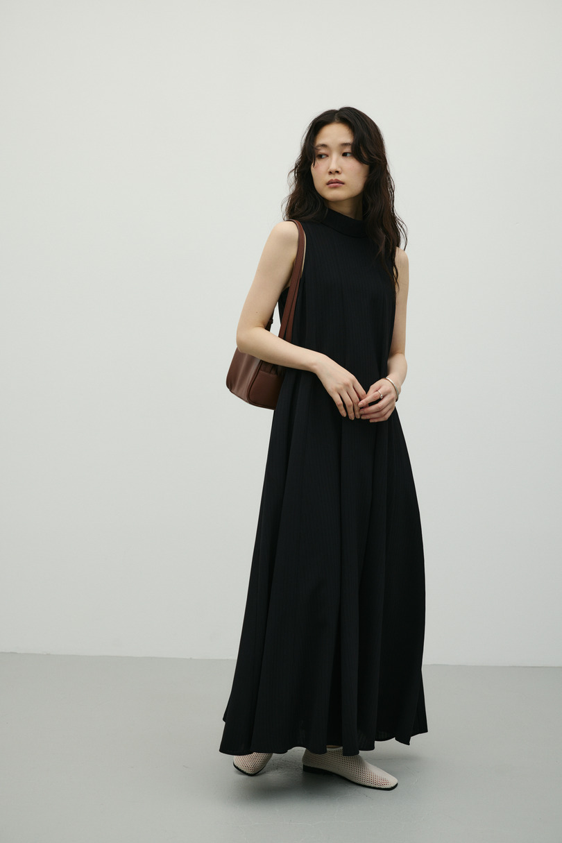 ロールネックアメスリフレアワンピース 詳細画像 BLK 2