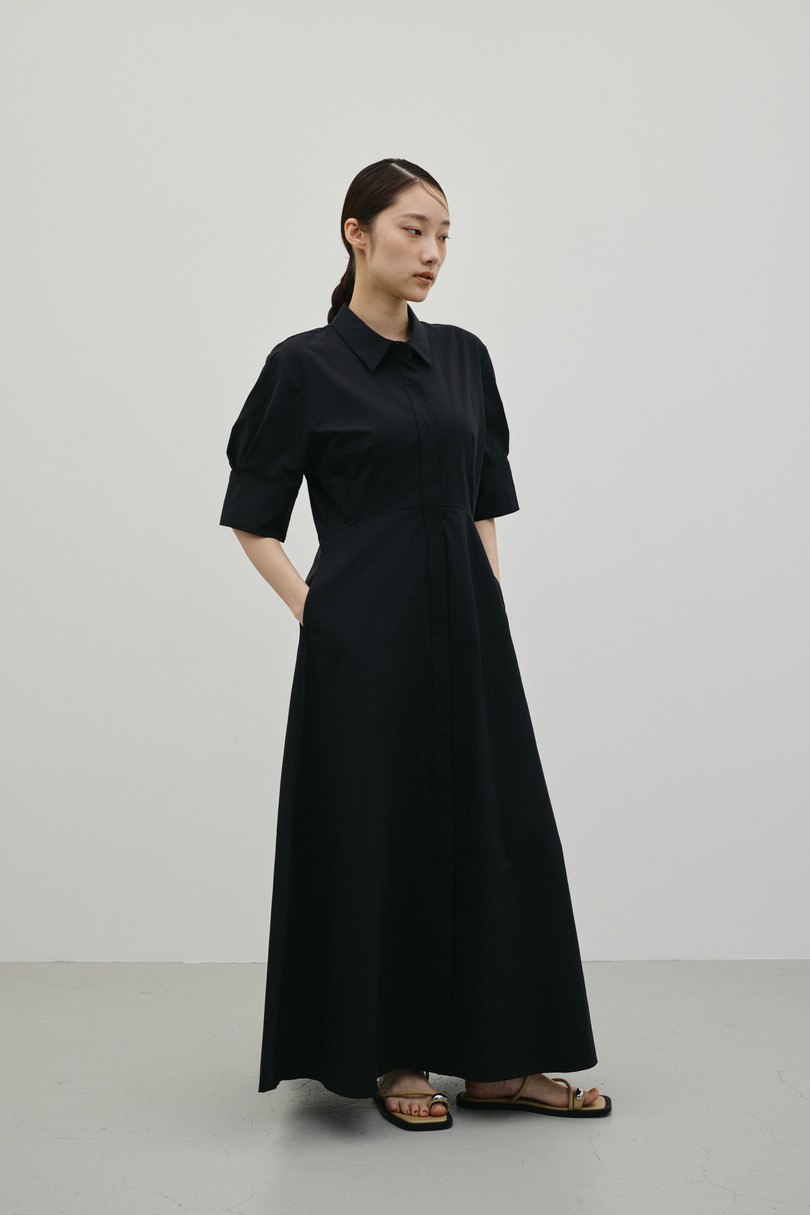 フレアマキシシャツワンピース 詳細画像 BLK 2