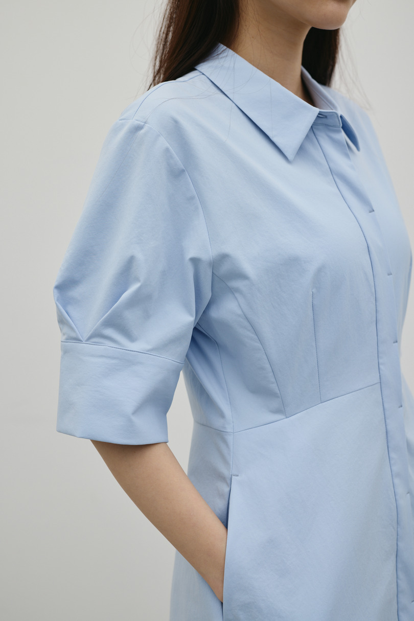 フレアマキシシャツワンピース 詳細画像 SAX 8