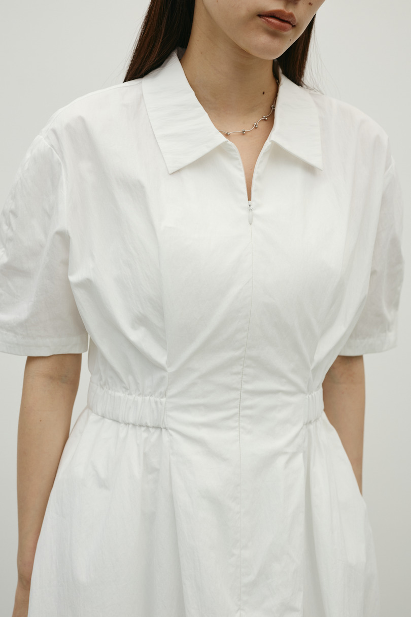 ウエストギャザーシャツワンピース 詳細画像 WHT 5