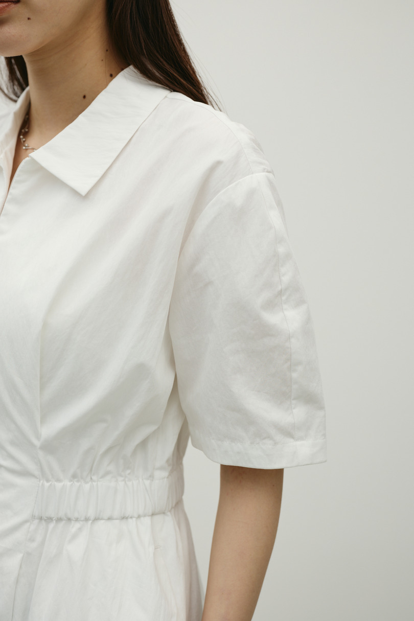 ウエストギャザーシャツワンピース 詳細画像 WHT 7