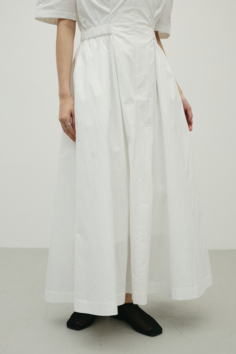 ウエストギャザーシャツワンピース 詳細画像 WHT 9