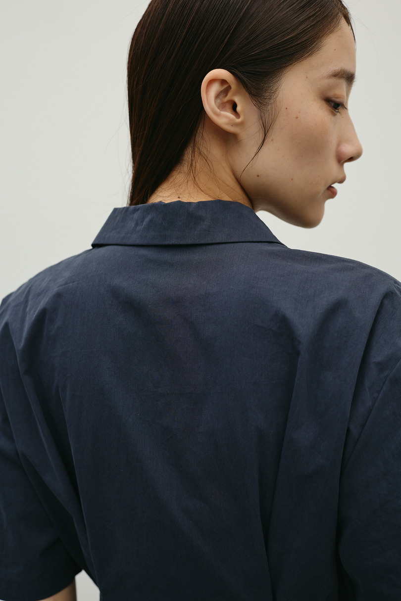 ウエストギャザーシャツワンピース 詳細画像 BLK 11