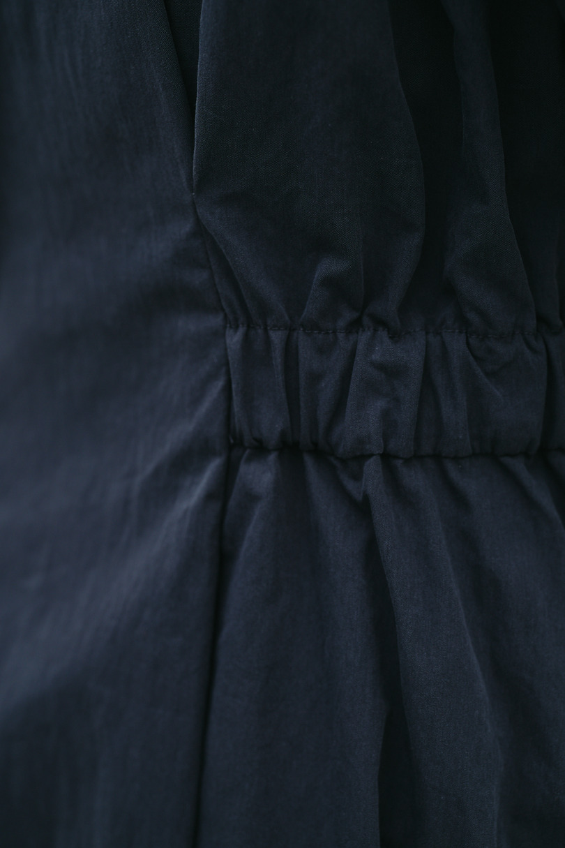 ウエストギャザーシャツワンピース 詳細画像 BLK 13