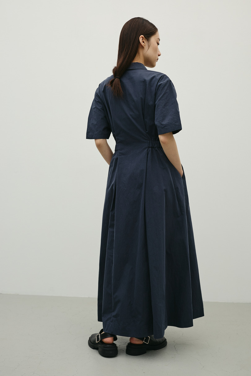 ウエストギャザーシャツワンピース 詳細画像 BLK 5