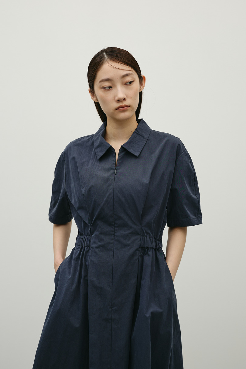 ウエストギャザーシャツワンピース 詳細画像 BLK 6