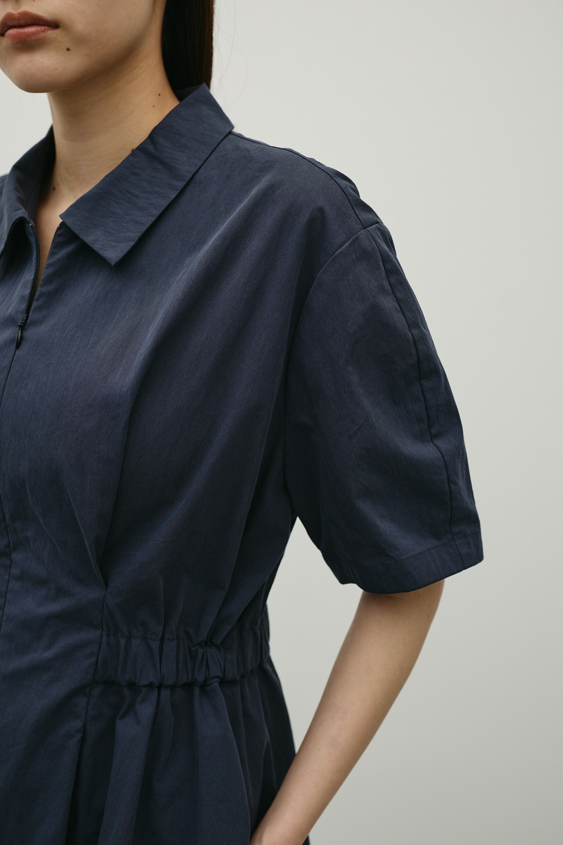 ウエストギャザーシャツワンピース 詳細画像 BLK 8