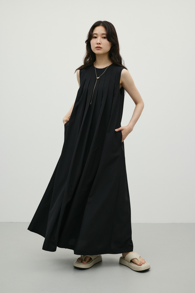 ワイドプリーツワンピース 詳細画像 BLK 4