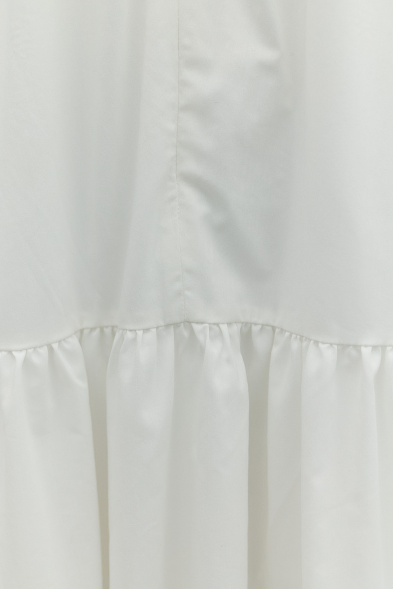 アシンメトリーフリルティアードワンピース 詳細画像 WHT 15