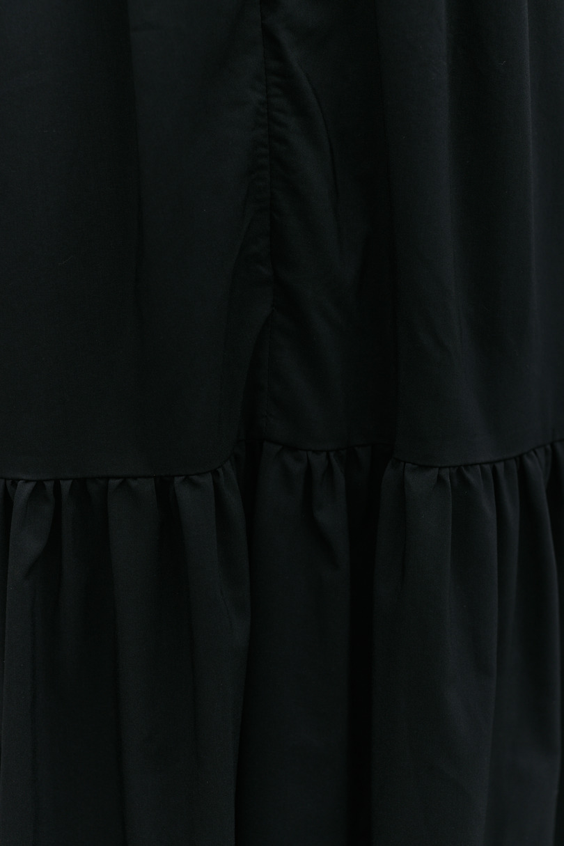 アシンメトリーフリルティアードワンピース 詳細画像 BLK 15