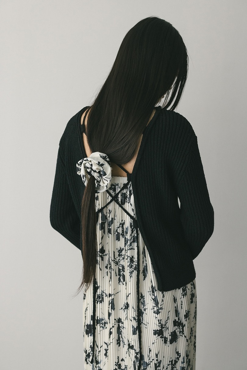 フラワープリントシュシュ 詳細画像 WHT 3