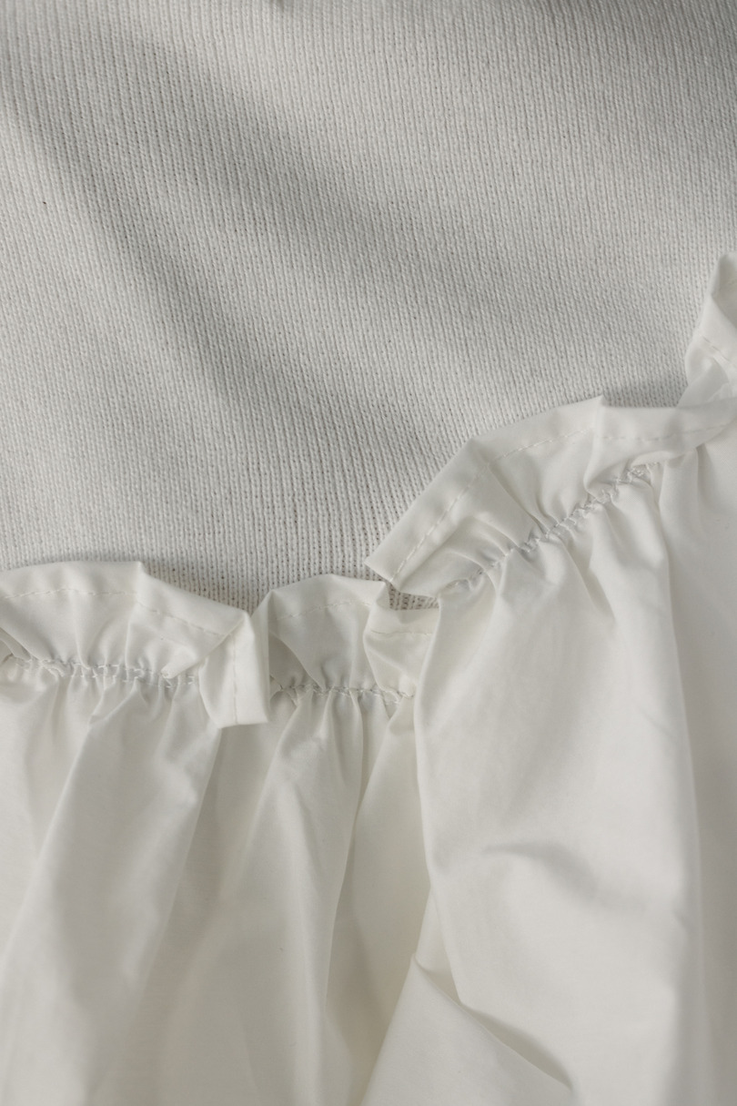 アシンメトリーフリルニットトップ 詳細画像 WHT 10