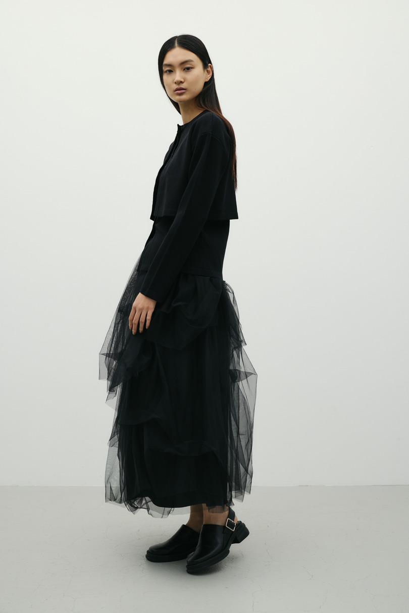 レイヤードニットカーデ 詳細画像 BLK 2