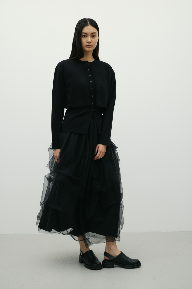 レイヤードニットカーデ 詳細画像 BLK 3