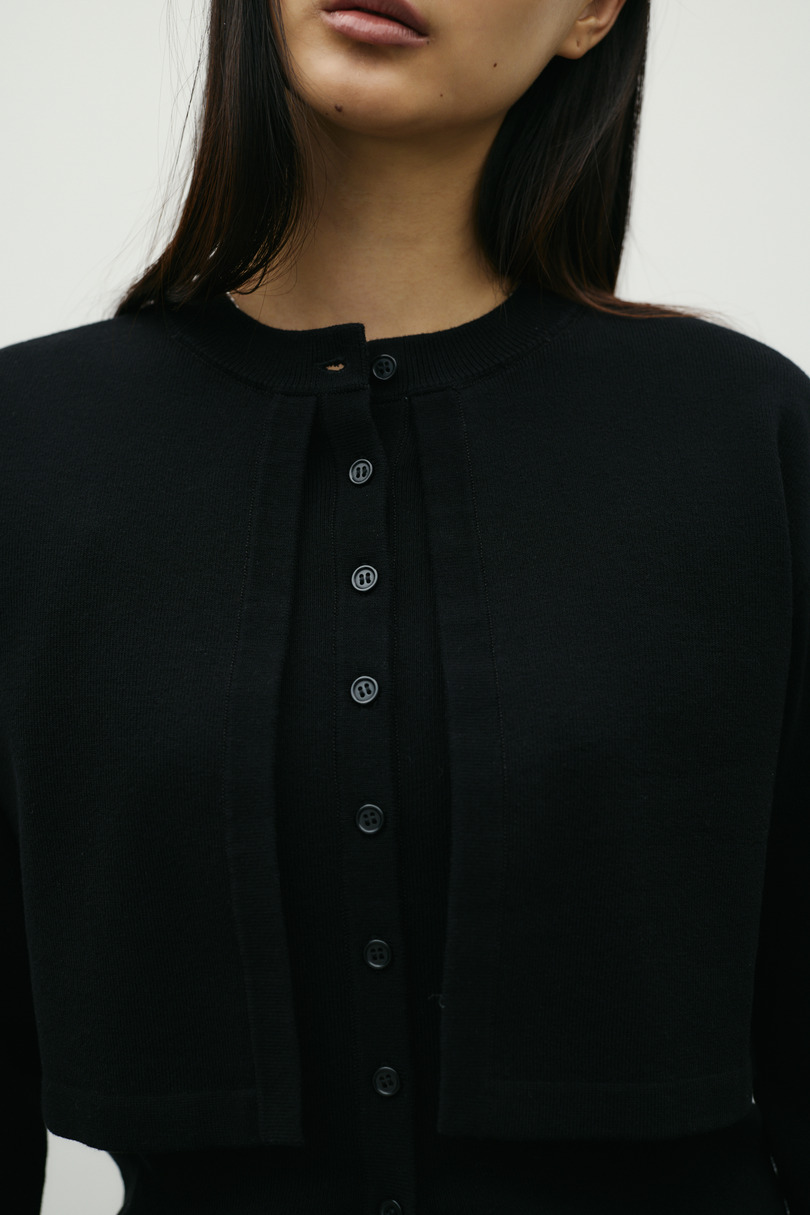 レイヤードニットカーデ 詳細画像 BLK 7