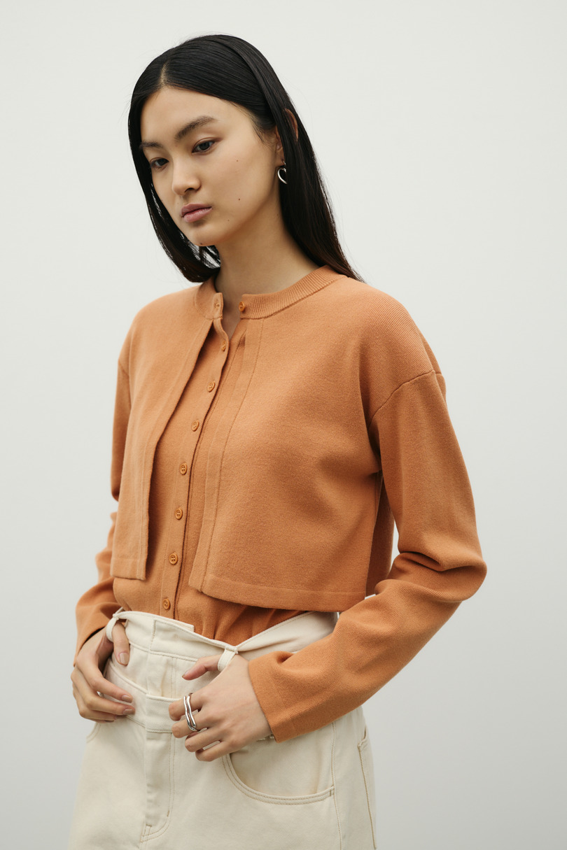 レイヤードニットカーデ 詳細画像 ORG 2