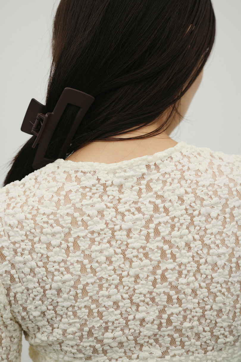 タックショルダーレースカーデ 詳細画像 IVOY 11