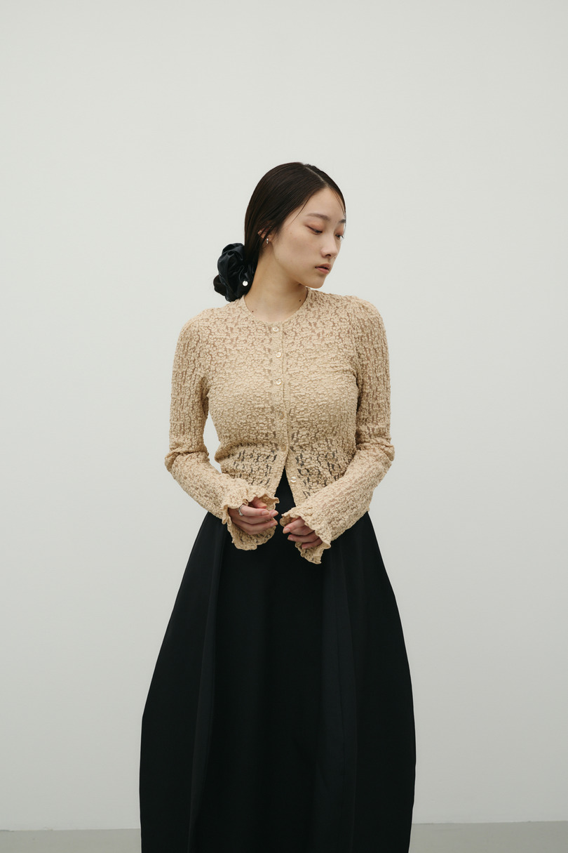 タックショルダーレースカーデ 詳細画像 BEG 3