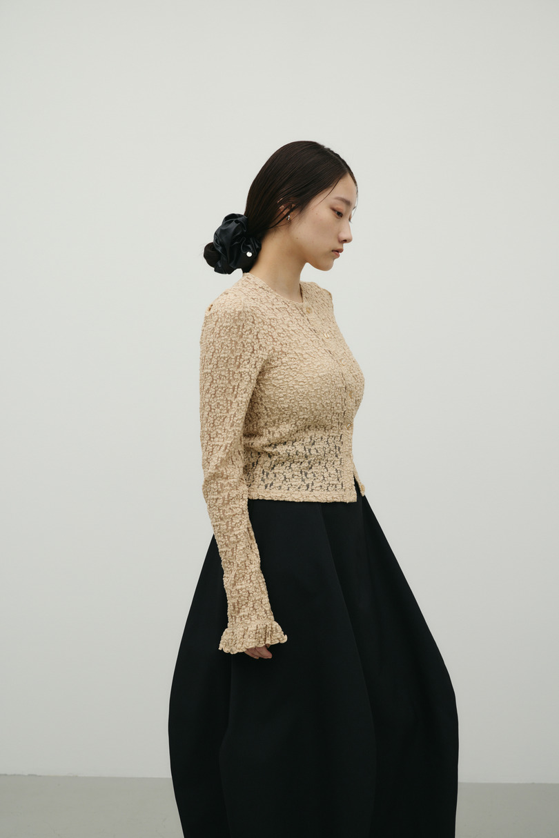 タックショルダーレースカーデ 詳細画像 BEG 4