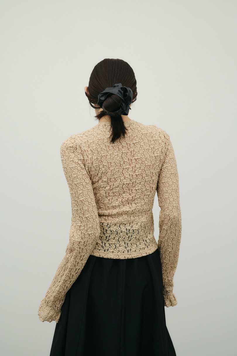 タックショルダーレースカーデ 詳細画像 BEG 5