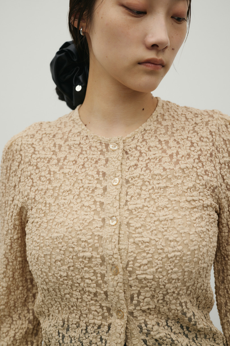 タックショルダーレースカーデ 詳細画像 BEG 6