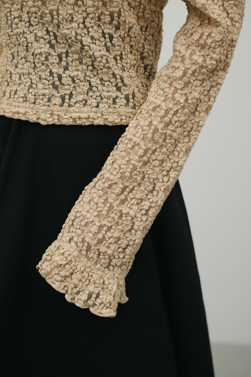 タックショルダーレースカーデ 詳細画像 BEG 8