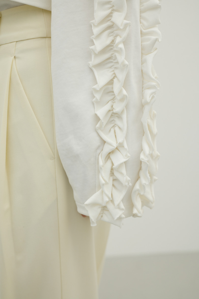 フリルスリーブカットトップ 詳細画像 WHT 12