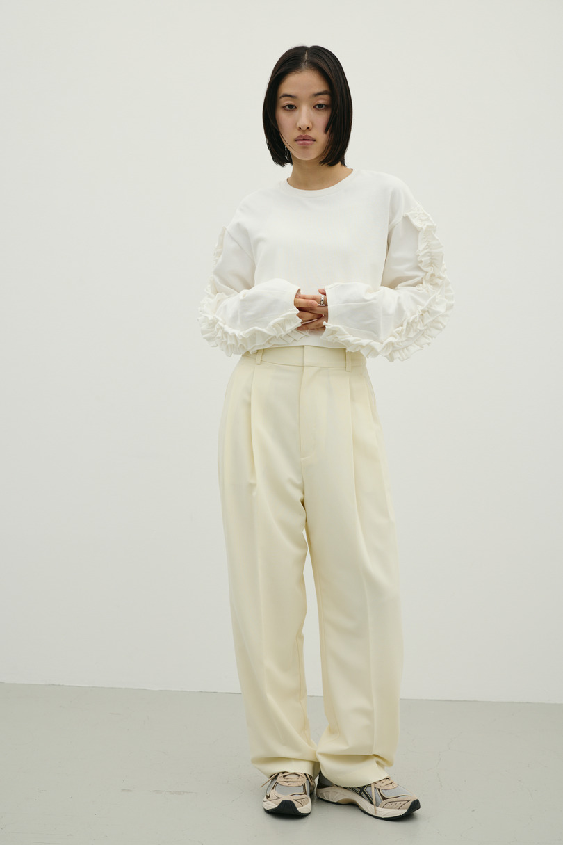 フリルスリーブカットトップ 詳細画像 WHT 2
