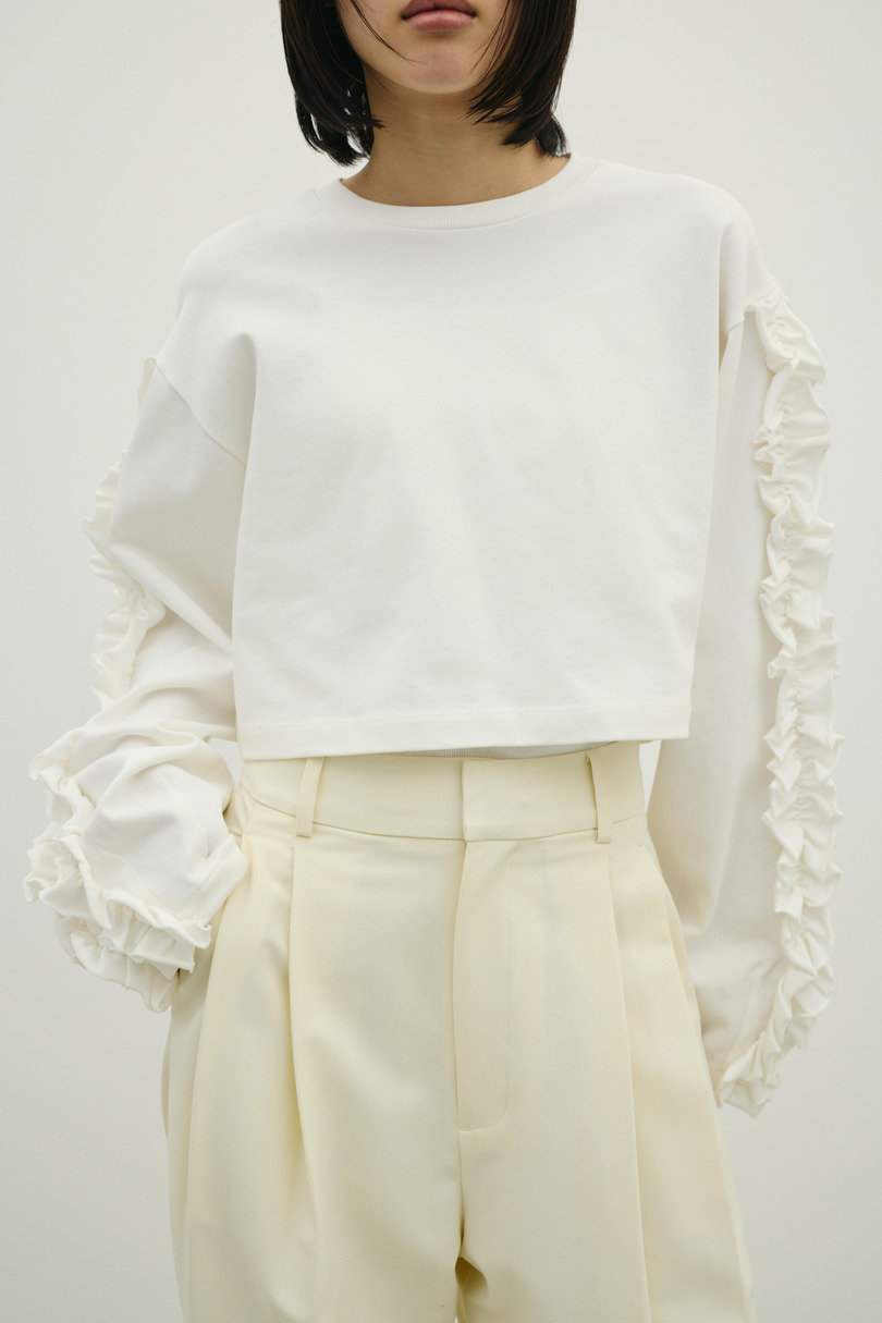 フリルスリーブカットトップ 詳細画像 WHT 7