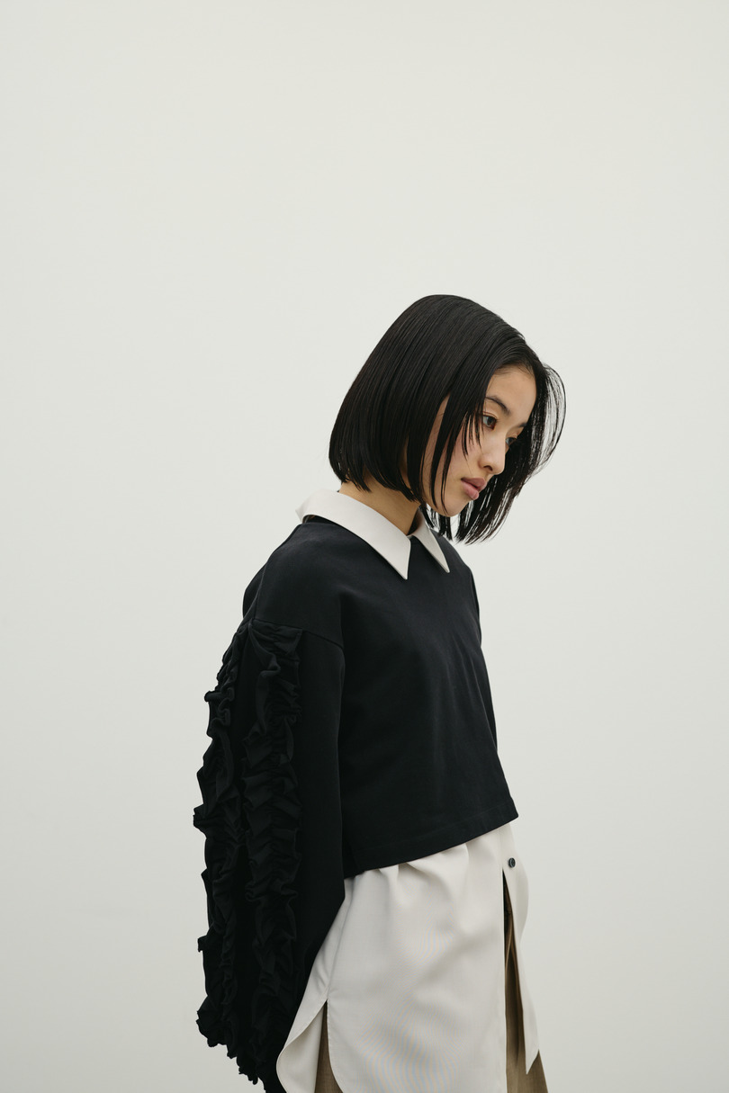 フリルスリーブカットトップ 詳細画像 BLK 4