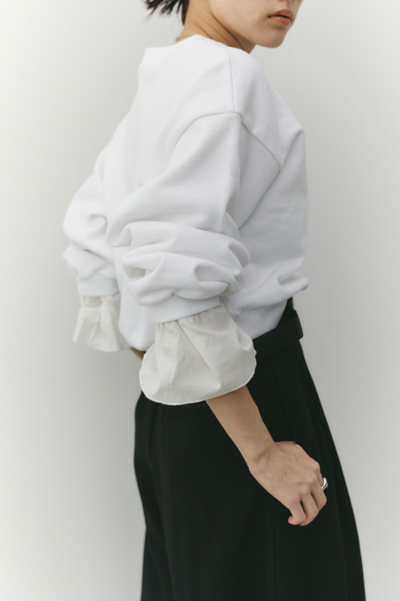 フリルカフスウェットトップ 詳細画像 WHT 9