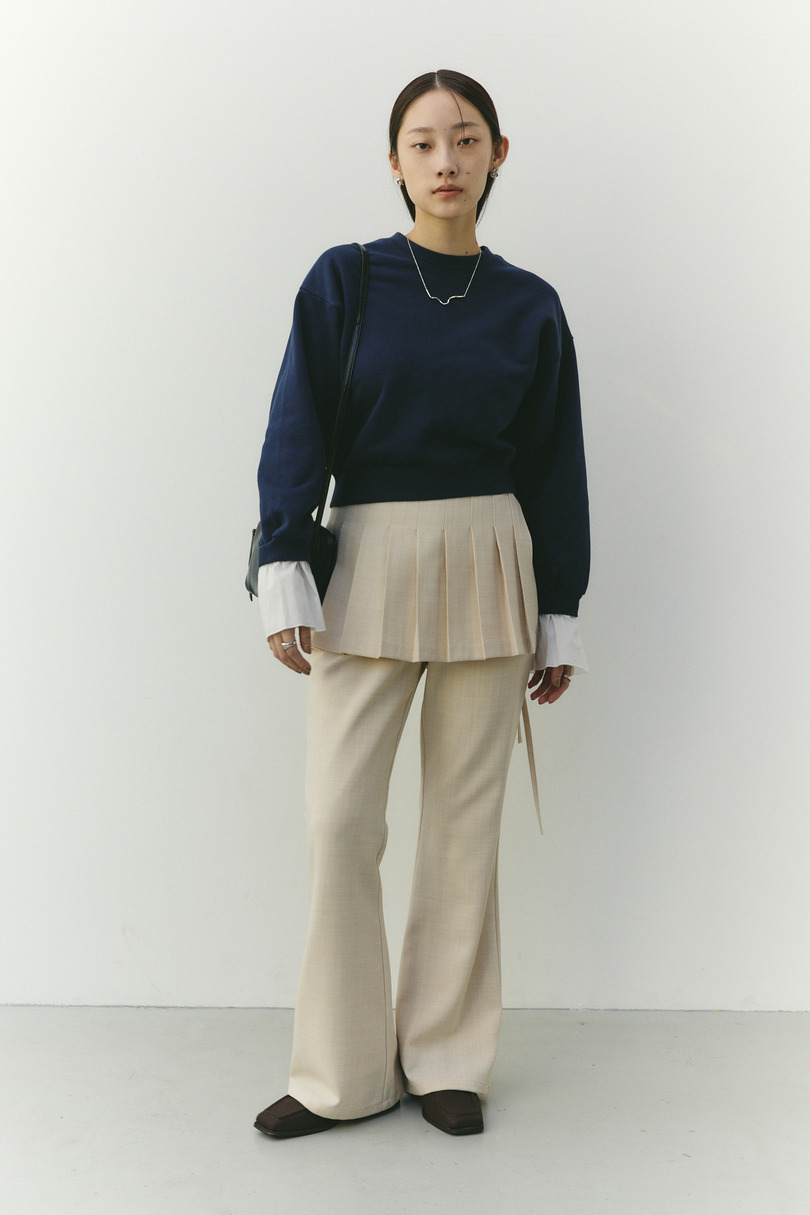 フリルカフスウェットトップ 詳細画像 NVY 2
