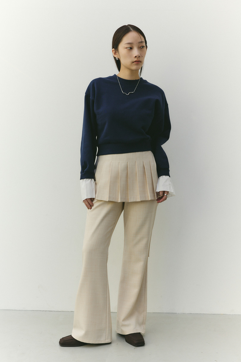 フリルカフスウェットトップ 詳細画像 NVY 3