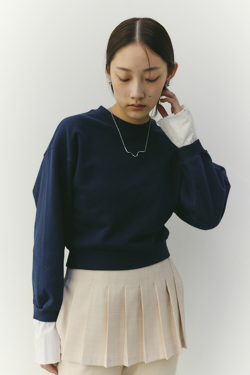 フリルカフスウェットトップ 詳細画像 NVY 4