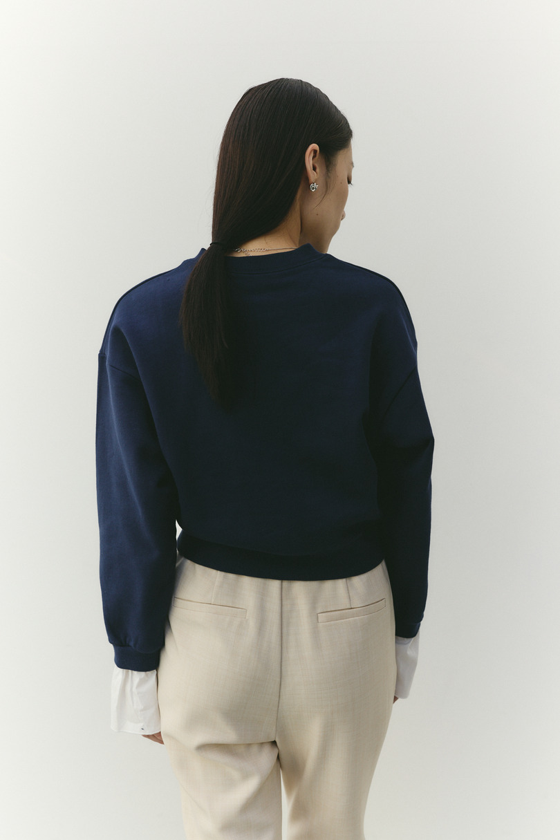 フリルカフスウェットトップ 詳細画像 NVY 6