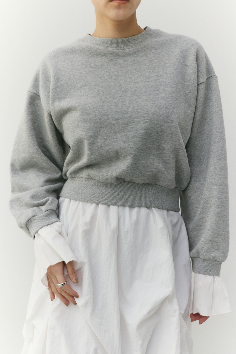 フリルカフスウェットトップ 詳細画像 GRY 5