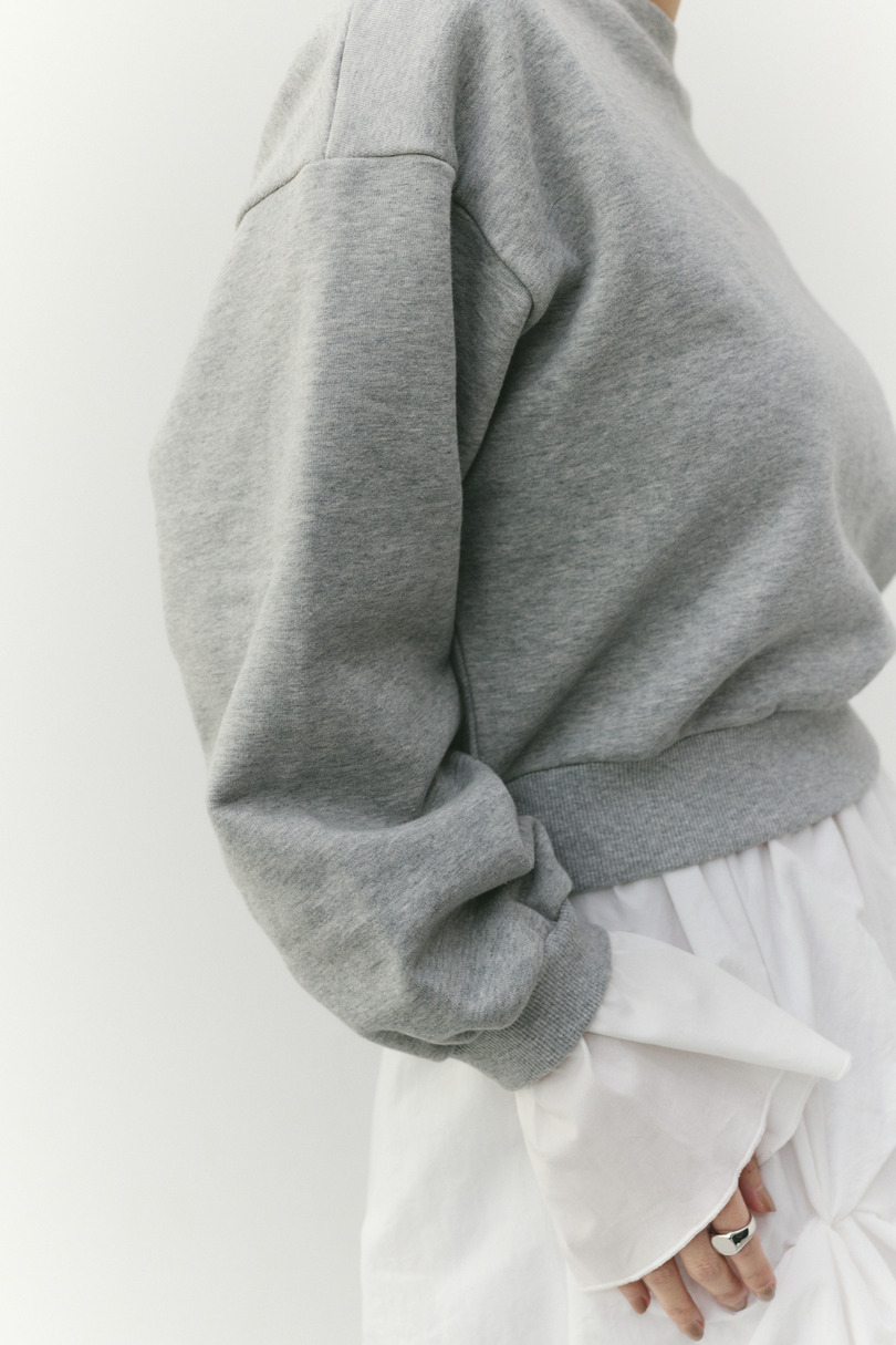 フリルカフスウェットトップ 詳細画像 GRY 6