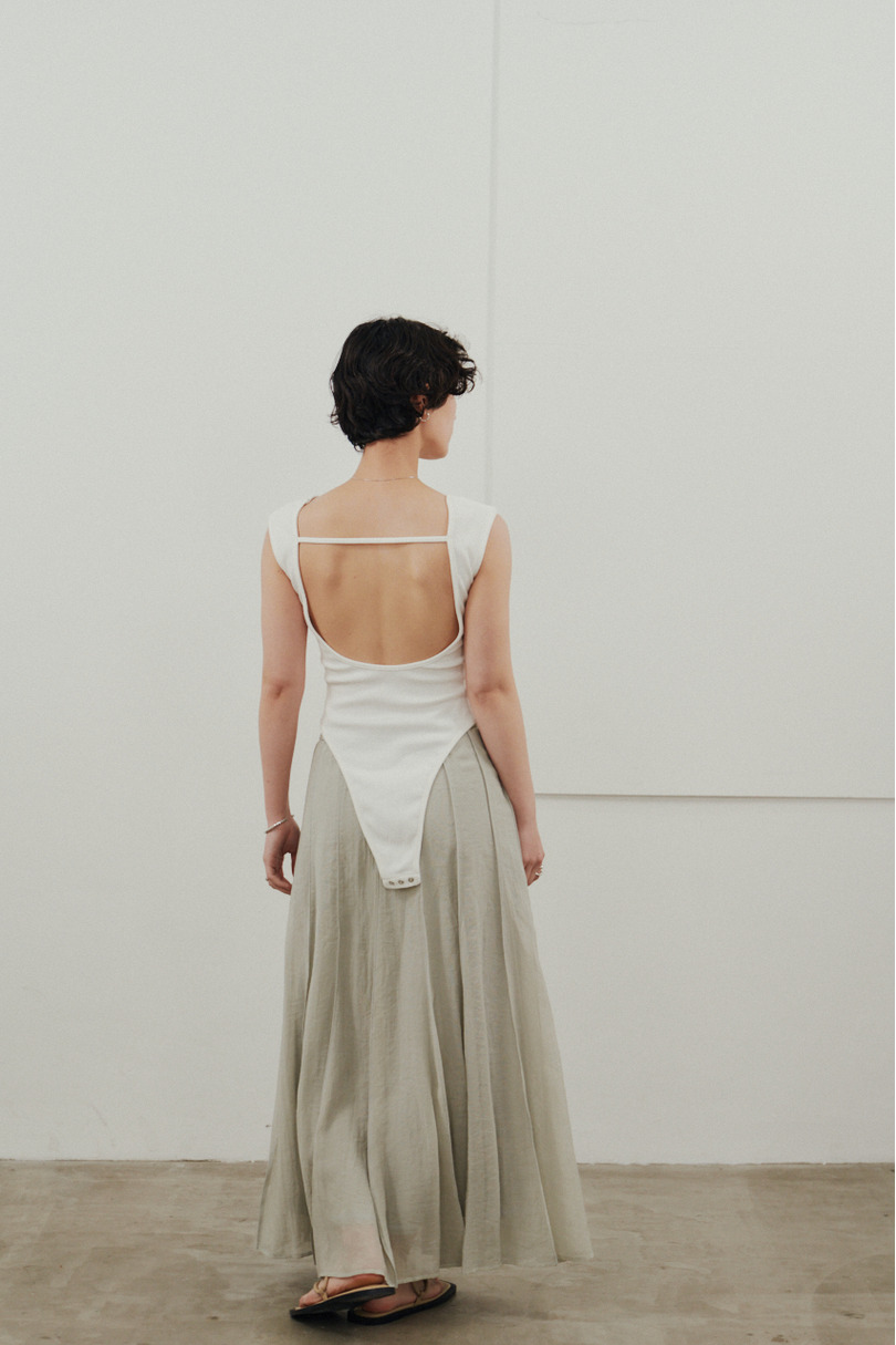 バックオープンボディスーツ 詳細画像 WHT 5